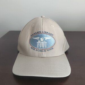 Ronald Reagan Library Air Force One Baseball Cream Cap Hat 40th President